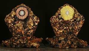 An image of the sculpture Rose Yellow Geode by Denis A. Yanashot